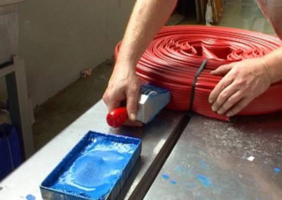 Processing inside and outside rubber-lined hoses